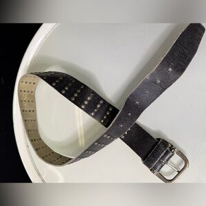 Buffalo David Bitton Black and Silver Studded Belt